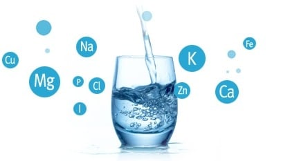 glass of water with water softener