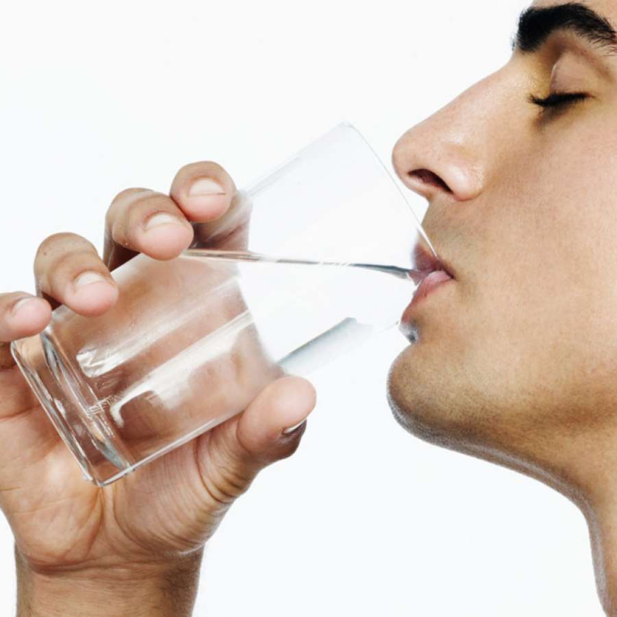 Man Drinking water